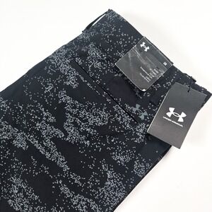 Under Armour Golf Printed Shorts Men 38 Black Gray Performance Matchplay Stretch